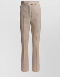 Max Mara - Wool Mohair Silk Straight-Leg Tailored Trousers - Lyst