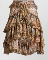 Etro - High Waist Skirt Paisley Animal Print - Lyst