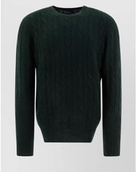 Polo Ralph Lauren - Cable Knit Cashmere Crew Neck Sweater - Lyst