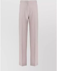 Jil Sander - Silk Straight Leg Tailored Trousers - Lyst