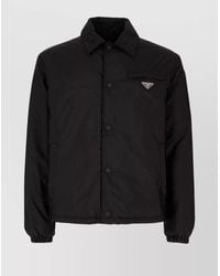 Prada - Collared Jackets Elastic Cuffs - Lyst