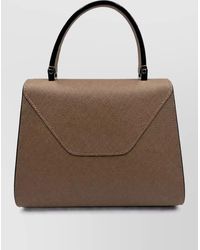 Valextra - Iside Mini Leather Shoulder Bag - Lyst