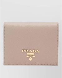Prada - Fold Over Leather Wallet And Cardholder - Lyst