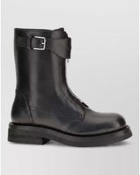 McQueen - Calf Leather Lace-Up Boots - Lyst
