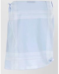 Prada - Cotton Beach Skirt Lightweight Sheer Tie - Lyst