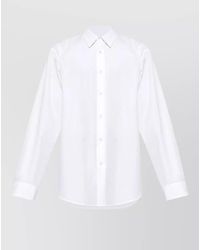 Dries Van Noten - Caper Cotton Poplin Long Sleeve Shirt - Lyst