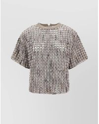 Brunello Cucinelli - Sparkling Short Sleeve Knitwear - Lyst