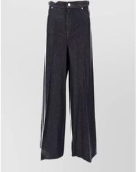 Max Mara - Wide Leg Pants Belt Loops Pockets - Lyst