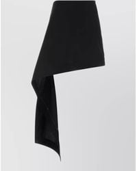 Loewe - Wool Mini Skirt Asymmetric High Waist Draped - Lyst