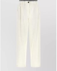 Brunello Cucinelli - Cotton Straight-Leg Trousers - Lyst