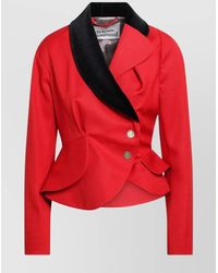 Vivienne Westwood - Asymmetrical Wool Jacket Peplum Hem - Lyst