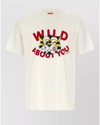 KENZO - Cotton Graphic Print T-Shirt - Lyst