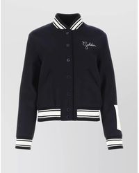 Golden Goose - Wool Blend Bomber With Embroidered And Patch Detail - Lyst