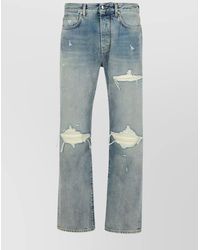 Amiri - 'Mx1' Cotton Jeans Distressed Faded Five-Pocket - Lyst
