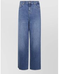7 For All Mankind - Wide Leg Explorer Denim Five Pocket Trousers - Lyst