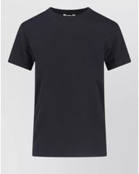 AURALEE - Crew Neck Plain Short Sleeve Top - Lyst
