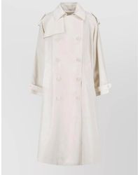 Frankie Shop - Belted Trench Coat Buttoned Cuffs Epaulettes - Lyst