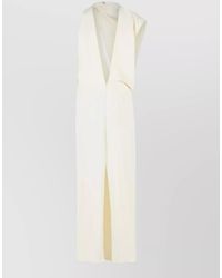 Sportmax - Ebbri Asymmetric Viscose Maxi Dress - Lyst