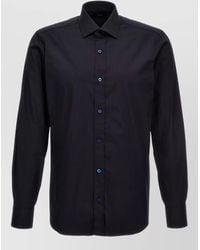 Barba Napoli - Poplin Shirt Long Sleeves Spread Collar - Lyst