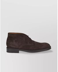 Tod's - Lace-Up Suede Boots Rubber Sole - Lyst