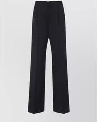 Alberta Ferretti - Wool-Blend Wide-Leg Trousers - Lyst