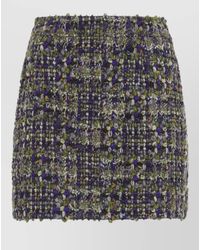 Saint Laurent - Tweed High-Rise Mini Skirt - Lyst