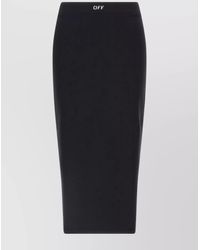 Off-White c/o Virgil Abloh - Logo-Print Pencil Skirt - Lyst