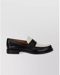 Ferragamo - Loafers With Two-Tone Leather Design - Lyst