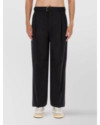 Lanvin - Wool Wide-Leg Trousers - Lyst