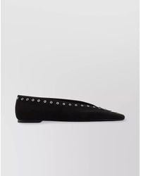 TOTEME - Leather Lace Up Ballerina Flats - Lyst