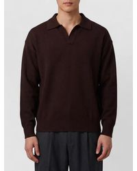 Roberto Collina - Skipper Polo Shirt Merino Wool V Neck - Lyst