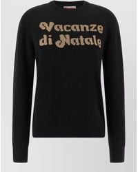 MC2 Saint Barth - Cashmere Wool Logo-Intarsia Crew-Neck Jumper - Lyst