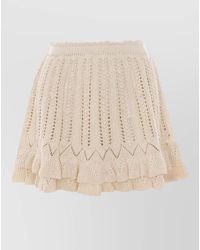 Isabel Marant - Nelle Flounced Mini Skirt Open Knit - Lyst
