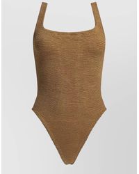 Hunza G - One Piece Swimsuit High Leg Square Neckline - Lyst