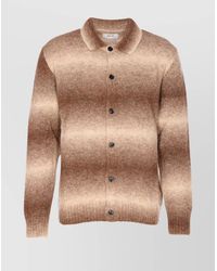 NN07 - Collared Gradient Knitwear With Ribbed Cuffs And Hem - Lyst