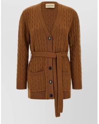 Valentino Garavani - Vlogo Signature Cardigan Belt Pockets Knit - Lyst