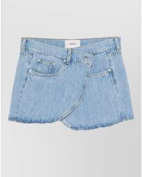 Coperni - Denim Asymmetric Mini Skirt - Lyst