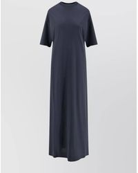 Balenciaga - Cotton Oversized Ribbed Midi T-Shirt Dress - Lyst