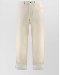 Bottega Veneta - Wide-Leg Jeans Roll-Up Ankle Cuffs - Lyst