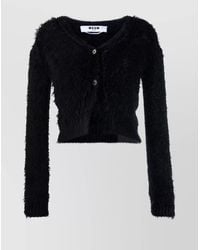 MSGM - Long-Sleeve V-Neck Knitted Cardigan - Lyst