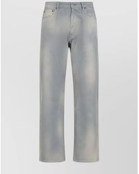 Prada - Cotton Corduroy Straight-Leg Trousers - Lyst