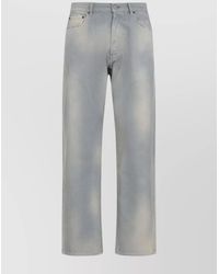 Prada - Cotton Corduroy Straight-Leg Trousers - Lyst