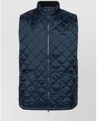 Barbour - Quilted High Neck Sleeveless Vest With Pockets - Lyst