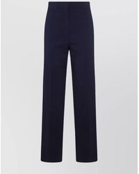 Miu Miu - Virgin Wool Mid-Rise Straight-Leg Trousers - Lyst