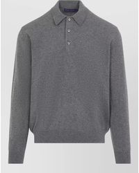 Ralph Lauren - Cashmere Fine-Knit Long-Sleeve Polo Shirt - Lyst