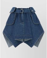 Loewe - Denim Asymmetric Skirt - Lyst