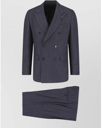 Lardini - Tailored Double Breasted Pinstripe Suit Set - Lyst