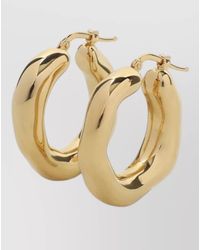 Jil Sander - Brass Hoop Earrings - Lyst