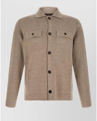 Zanone - Buttoned Cardigan Jacket Long Sleeves Pockets - Lyst