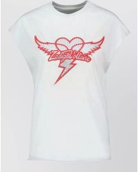 Zadig & Voltaire - Cloe Cotton Crew Neck Graphic T-Shirt - Lyst